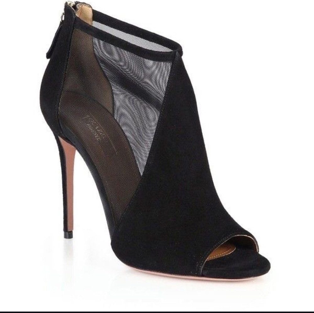 Aquazzura‎ Black Peep-Toe Heels